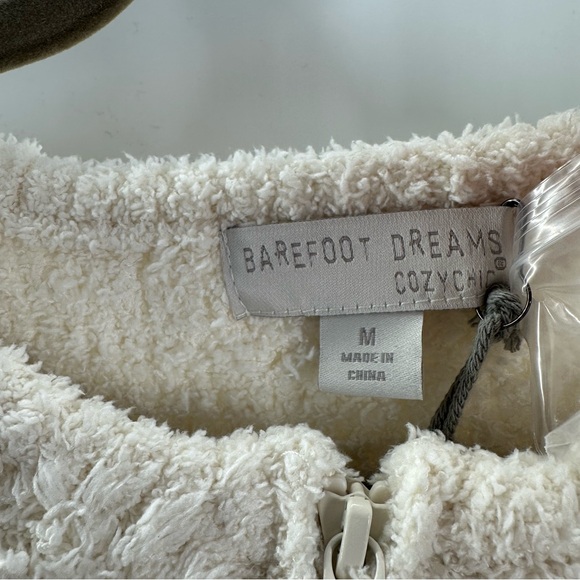 NWT Barefoot Dreams CozyChic Loop Fringe Jacket in Cream - Picture 3 of 8